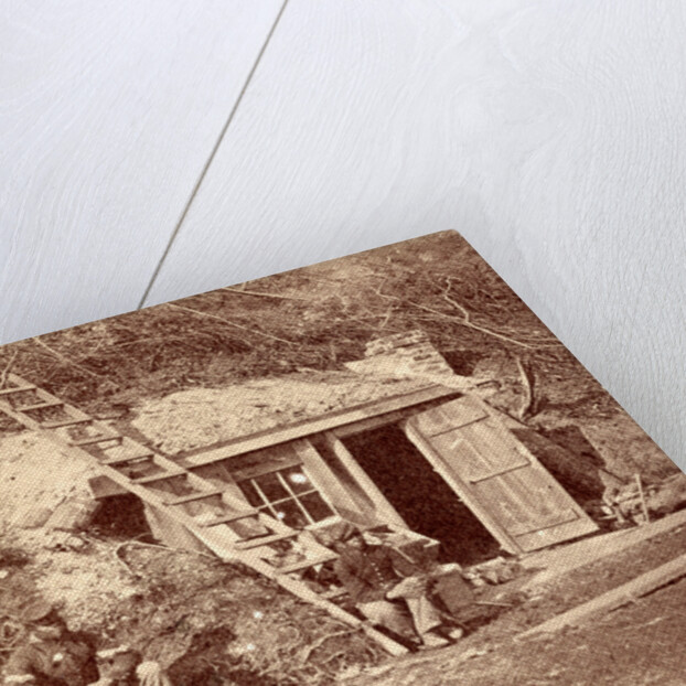 Bomb-proof quarters of Major Strong, at Dutch Gap, VA, July, 1864, USA by Anonymous