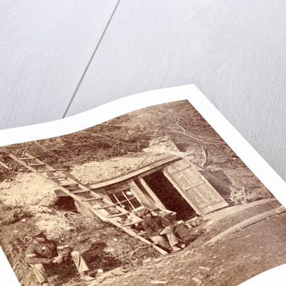 Bomb-proof quarters of Major Strong, at Dutch Gap, VA, July, 1864, USA by Anonymous