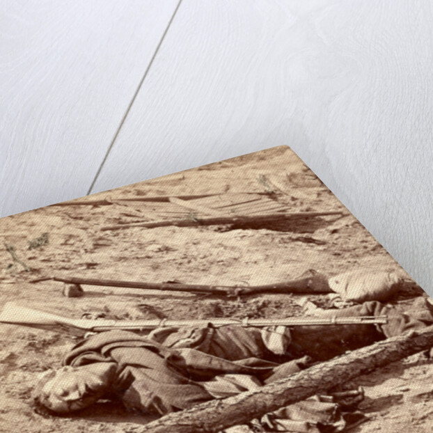 Dead Confederate soldier in the trenches, USA by Anonymous