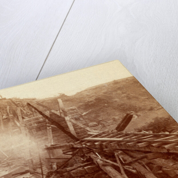 Destruction of a railroad bridge, USA by Anonymous