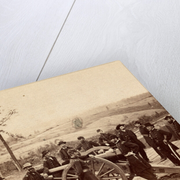 Maj. Gen. Sherman and staff. This view was taken in the trenches before Atlanta, Ga., USA by Anonymous