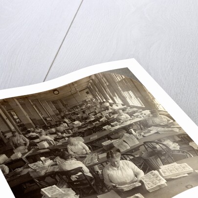 Inspecting sheets of paper money, Bureau of Printing and Engraving, Washington, D.C., USA by Anonymous
