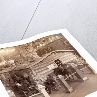 Log cabin home of President Roosevelt brought from North Dakota to the World's Fair, St. Louis, USA by Anonymous