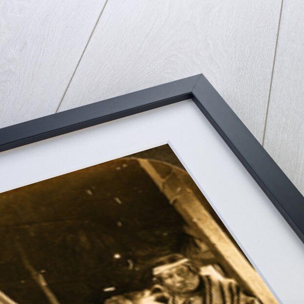 A typical group of Patagonians under their sheepskin tent, a race of South American giants, World's Fair, St. Louis, USA by Anonymous