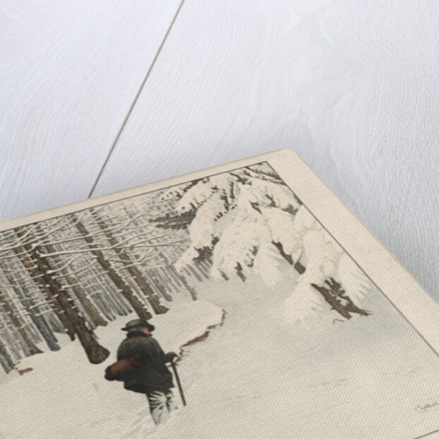 A man walking in the snow by Anonymous