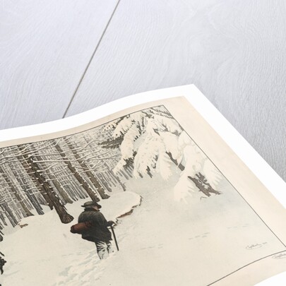 A man walking in the snow by Anonymous