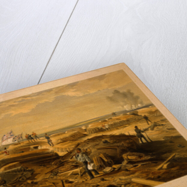 The interior of the Redan taken from its left face, looking towards the salient angle, looking south by William Simpson