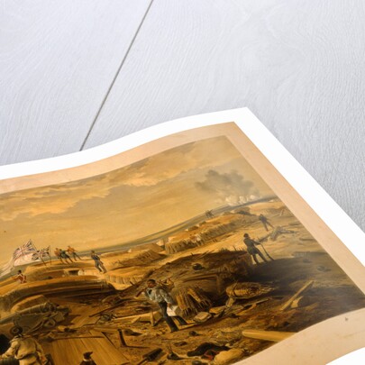 The interior of the Redan taken from its left face, looking towards the salient angle, looking south by William Simpson