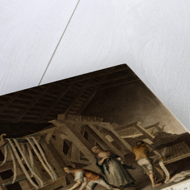 A complete perspective view of all the machinery of a bleach mill by Anonymous