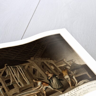 A complete perspective view of all the machinery of a bleach mill by Anonymous