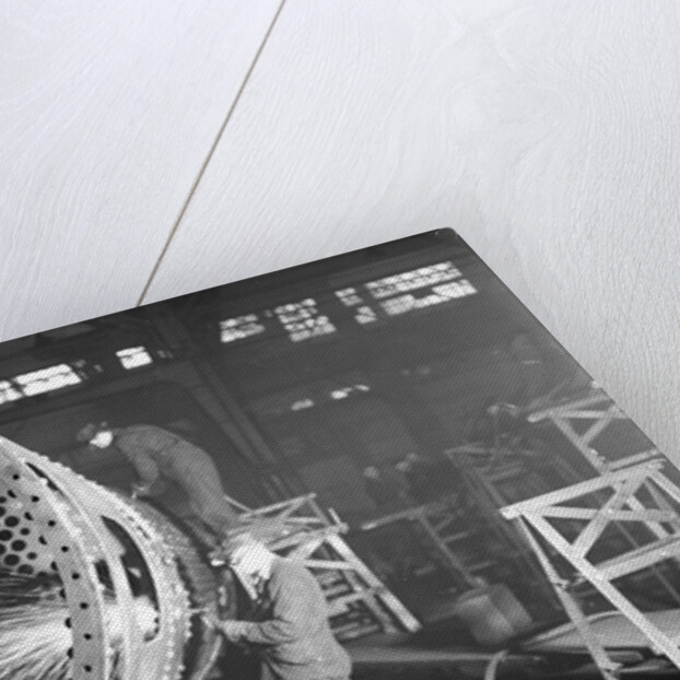 Eddystone, Pennsylvania - Railroad parts. Man at work, 1936 by Lewis Hine