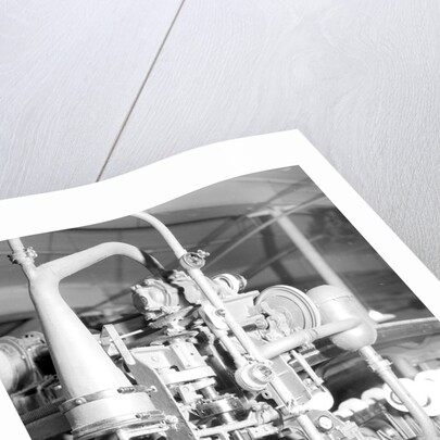 Manchester, New Hampshire - Textiles. Pacific Mills. Barber-Colman Automatic Spooler. (side view) Tying machine close up, April 1937 by Lewis Hine