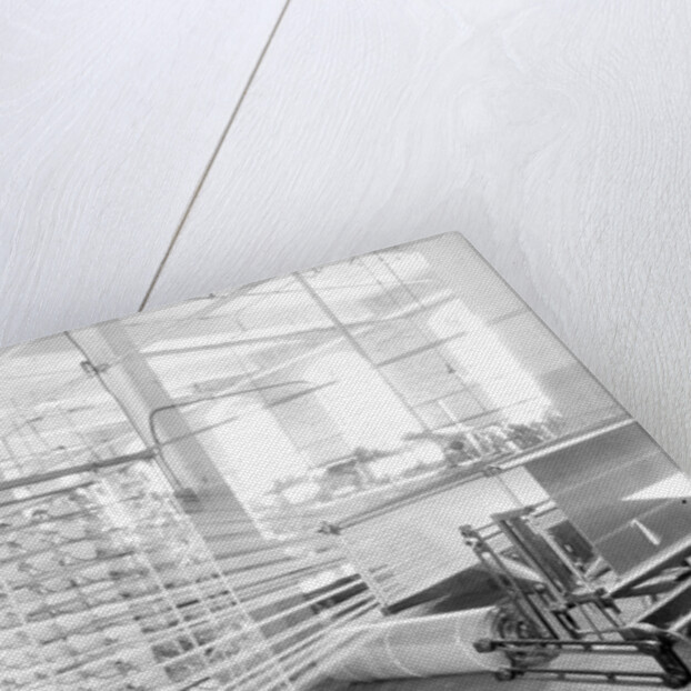 Paterson, New Jersey - Textiles. Jackson Winding and Warping Company. Picture of a Sipp-Eastwood DY type of High Speed Warper. by Lewis Hine