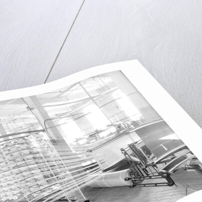 Paterson, New Jersey - Textiles. Jackson Winding and Warping Company. Picture of a Sipp-Eastwood DY type of High Speed Warper. by Lewis Hine