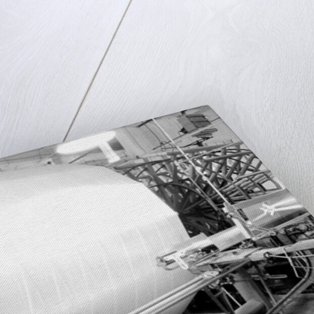 Paterson, New Jersey - Textiles. Jackson Winding and Warping Company. Picture of a Sipp-Eastwood DY type of High Speed Warper. by Lewis Hine