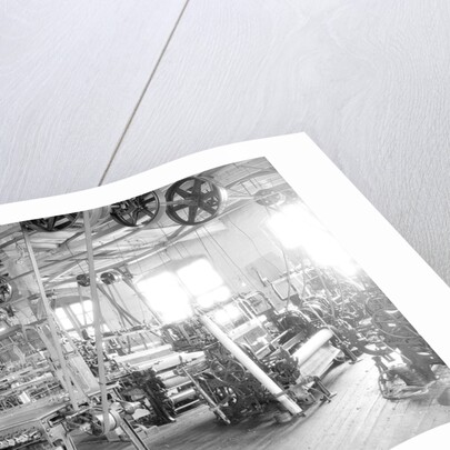 Paterson, New Jersey - Textiles. Two views of an idle petty shop. Taken in the Barnet Mills, June 1937 by Lewis Hine