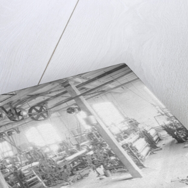 Paterson, New Jersey - Textiles. Two views of an idle petty shop. Taken in the Barnet Mills, June 1937 by Lewis Hine