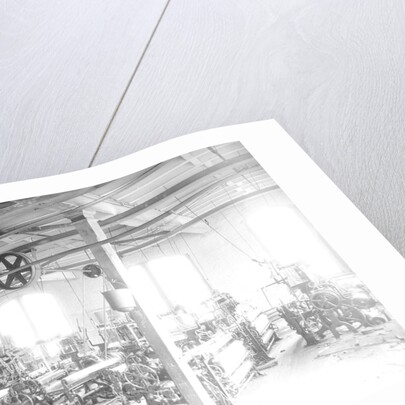 Paterson, New Jersey - Textiles. Two views of an idle petty shop. Taken in the Barnet Mills, June 1937 by Lewis Hine