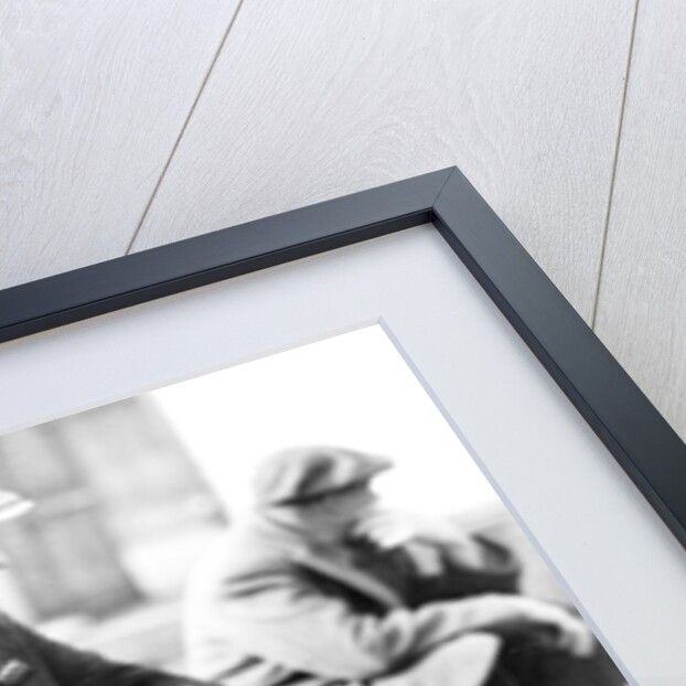 Row of men at the New York City docks out of work during the depression, 1934 by Lewis Hine