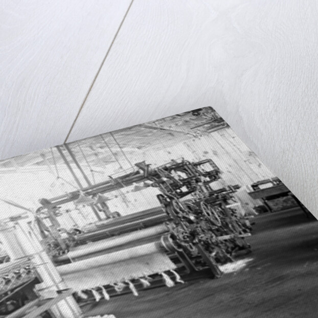 Paterson, New Jersey - Textiles. Idle quilling machines and looms in a cockroach shop, March 1937 by Lewis Hine