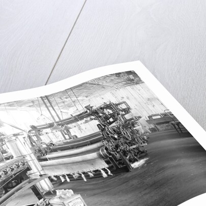 Paterson, New Jersey - Textiles. Idle quilling machines and looms in a cockroach shop, March 1937 by Lewis Hine