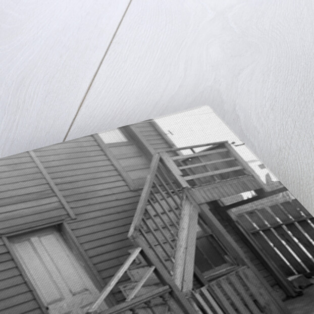 Paterson, New Jersey - Textiles. Former silk workers. Rear Tenement off Summer St, March 1937 by Lewis Hine