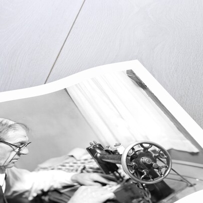 Paterson, New Jersey - Textiles. An old silk-worker (now unable to work) living on earnings of a roomer, March 1937 by Lewis Hine