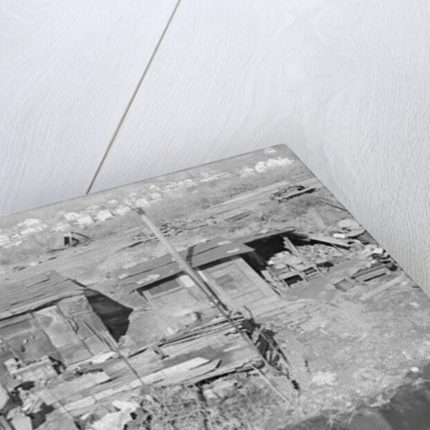 Paterson, New Jersey - Textiles. Bachelor shacks in outskirts of Paterson, on Molly Jan Brook by Lewis Hine