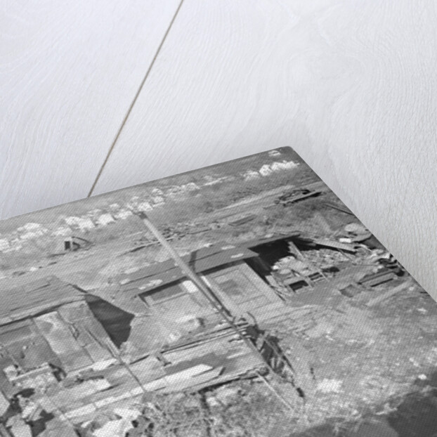 Paterson, New Jersey - Textiles. Bachelor shacks in outskirts of Paterson, on Molly Jan Brook by Lewis Hine