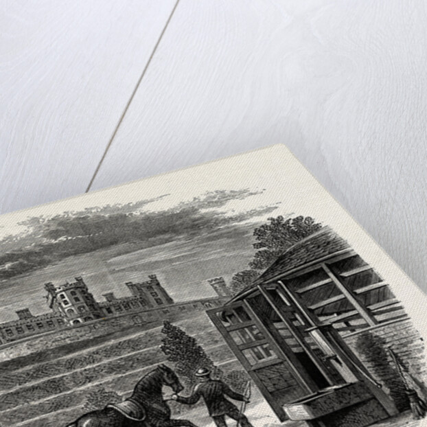 Belvoir Castle, from the Stables, showing the Covered Exercise ground by Anonymous