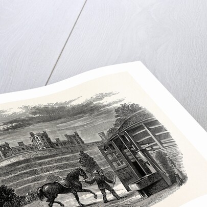 Belvoir Castle, from the Stables, showing the Covered Exercise ground by Anonymous