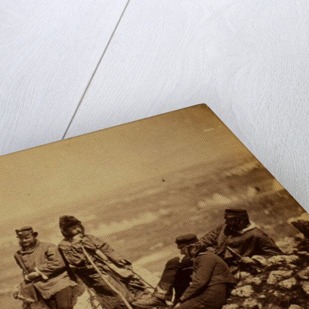 Officers of the 89th Regiment at Cathcart's Hill, in winter dress by Roger Fenton