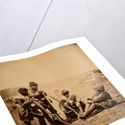 Men of the 77th Regiment in winter costume, Crimean War by Roger Fenton