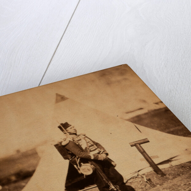 Private in full marching order, Crimean War by Roger Fenton