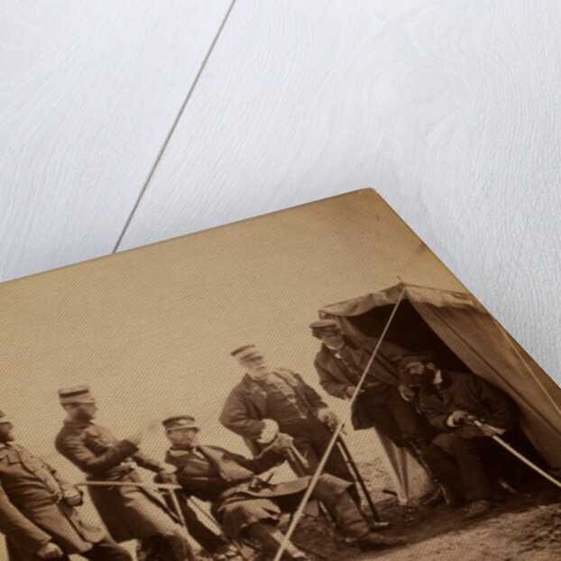 Brigadier McPherson & officers of the 4th Division Captain Higham by Roger Fenton