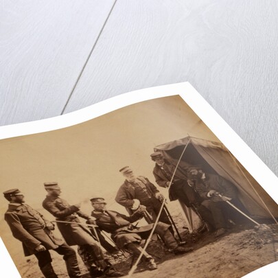 Brigadier McPherson & officers of the 4th Division Captain Higham by Roger Fenton
