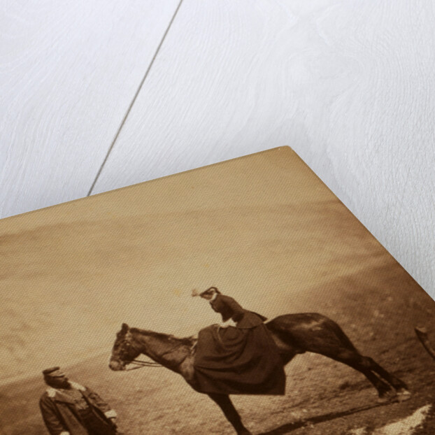 Henry Duberly Esqr., paymaster, 8th Hussars, & Mrs. Duberly, Crimean War by Roger Fenton