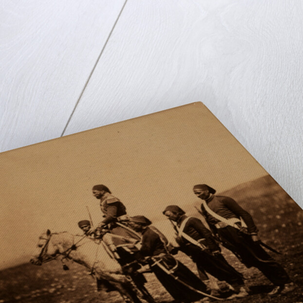 Ismail Pacha on horseback, with Turkish officers, Crimean War by Roger Fenton