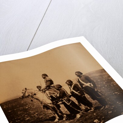 Ismail Pacha on horseback, with Turkish officers, Crimean War by Roger Fenton
