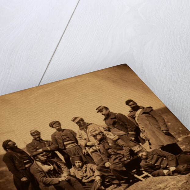 General Cissé, with officers & soldiers of General Bosquet's Division, Crimean War by Roger Fenton