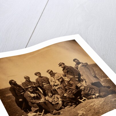 General Cissé, with officers & soldiers of General Bosquet's Division, Crimean War by Roger Fenton