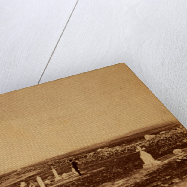 The cemetery Cathcart's Hill - the Picquet House, Victoria Redoubt and the Redoubt des Anglais in the distance, Crimean War by Roger Fenton