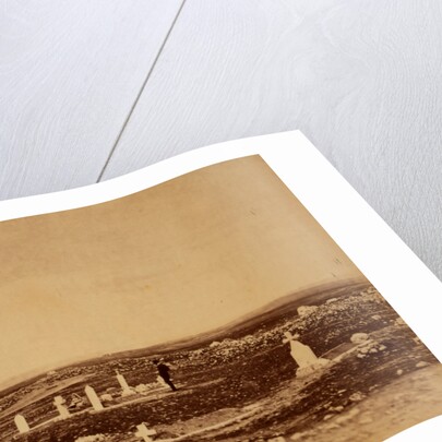 The cemetery Cathcart's Hill - the Picquet House, Victoria Redoubt and the Redoubt des Anglais in the distance, Crimean War by Roger Fenton