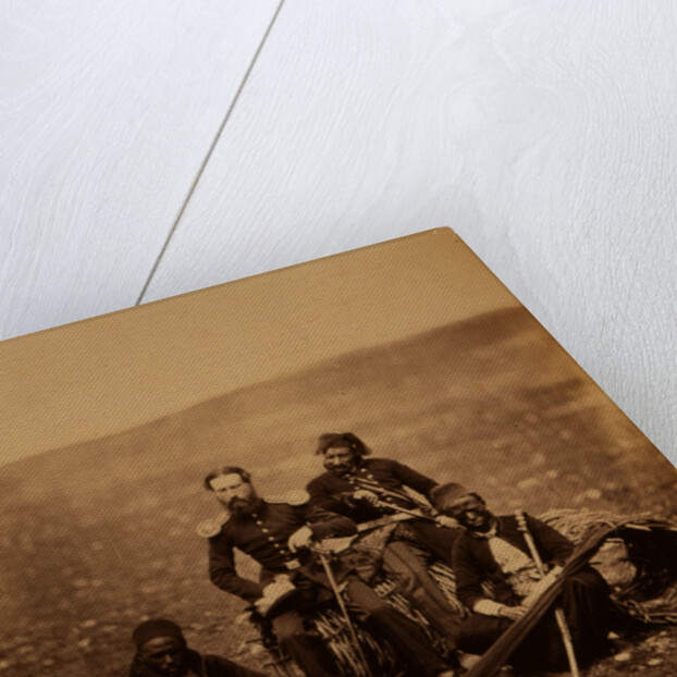 Mr. Thompson of the Commissariat & attendants of Ismail Pacha, Crimean War by Roger Fenton