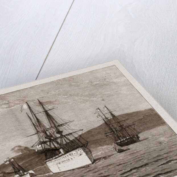 The Royal Visit To India: The serapis With The Prince Of Wales On Board Leaving Bombay Harbour, 1876 by Anonymous