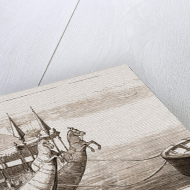 The Prince Of Wales Embarking In The State Barge To Visit The Rajah Of Benares, India by Anonymous