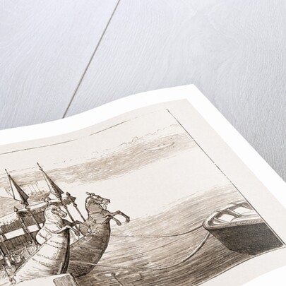 The Prince Of Wales Embarking In The State Barge To Visit The Rajah Of Benares, India by Anonymous