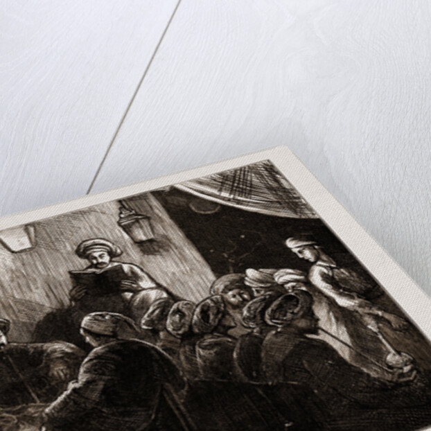 Reading A Story Outside A Cafe, Cairo by Anonymous