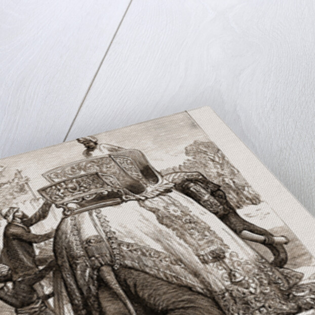 The Prince Of Wales In India: The Prince Mounting His Elephant At Jeypore, 1876 by Anonymous