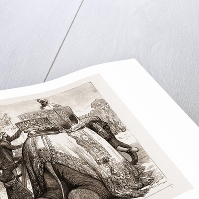 The Prince Of Wales In India: The Prince Mounting His Elephant At Jeypore, 1876 by Anonymous